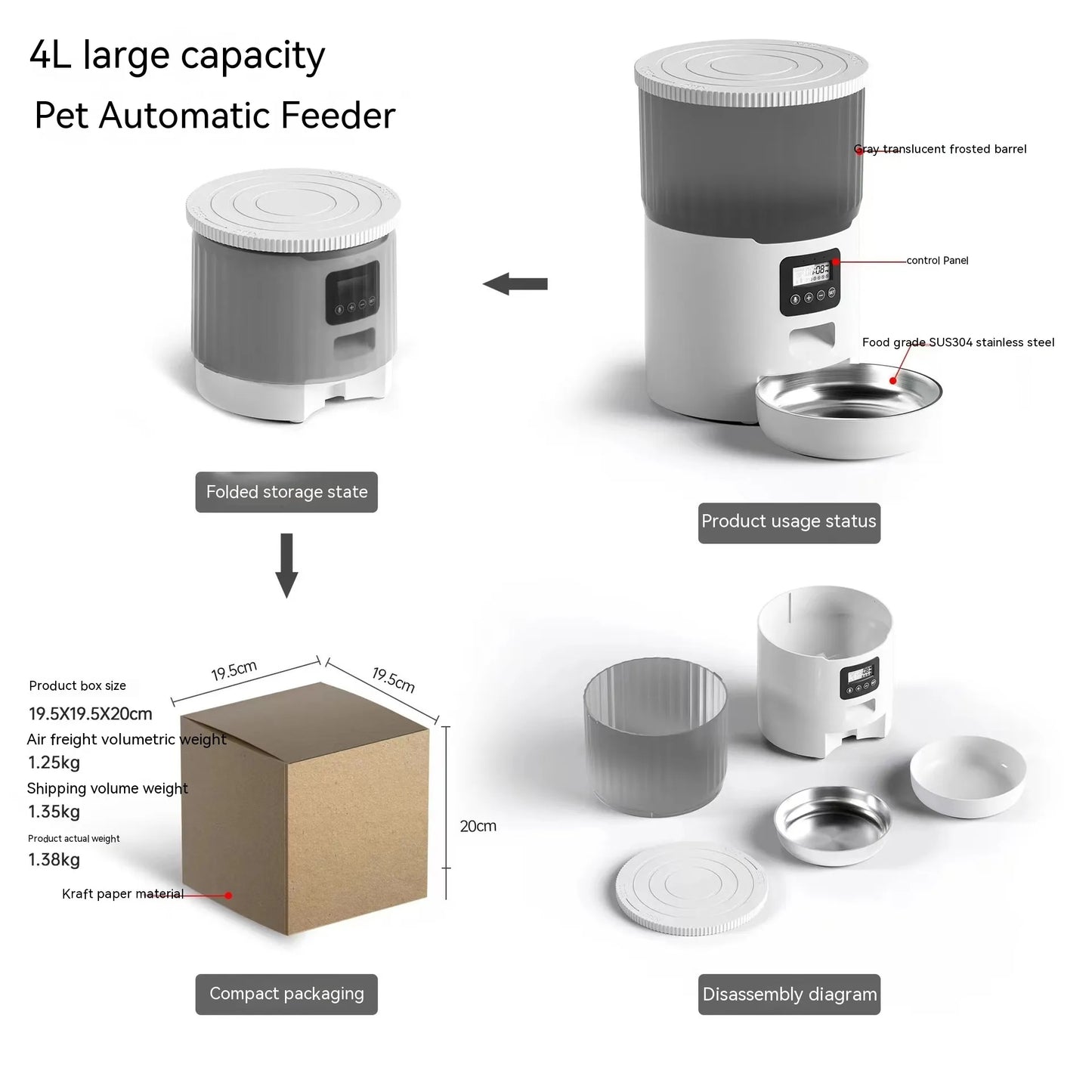 Automatic Pet Feeder. Dog & Cats.