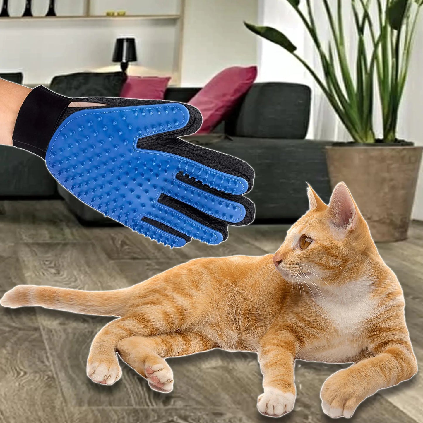 Pet Grooming Gloves Dog Brush Mitt.