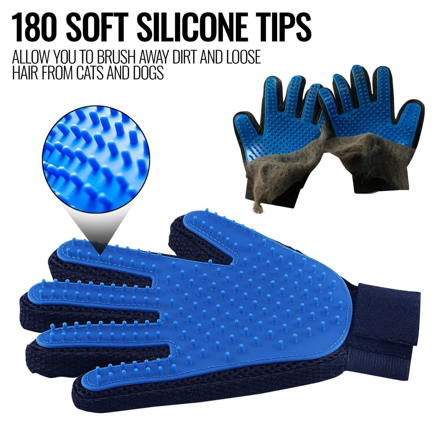 Pet Grooming Gloves Dog Brush Mitt.